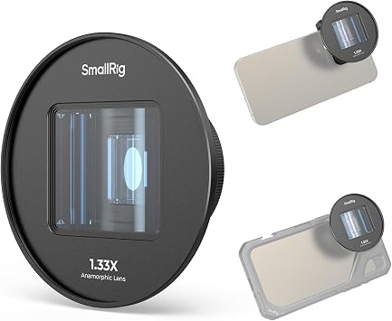 SmallRig 4590 1.33X Anamorphic Lens for Smartphones 2.41 Widescreen Movie