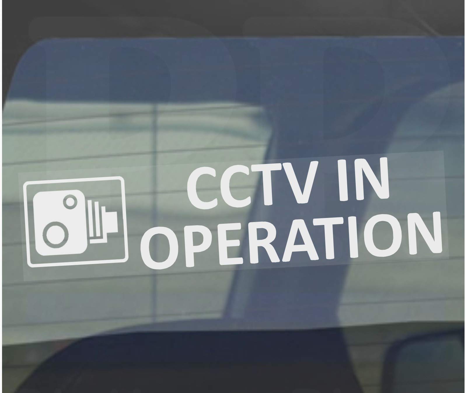 Platinum Place Beige|White|Grey|Black|Blue 1 X C52 Sticker Cctv In Operation Design Window Reverse Sign 200X50mm Car Decal Van Lorry Truck Taxi Camera Bus Mini Cab Minicab Go Pro Dashcam Warning Security Label