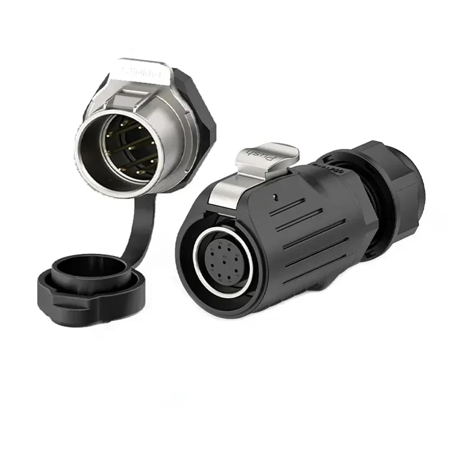 EW-LP20 IP68 Waterproof Power 2 3 4 5 7 9 12 Pin Female Male Socket M20 Connector Wire to Board Electrical 5-20A(2 Pin Female Plug)