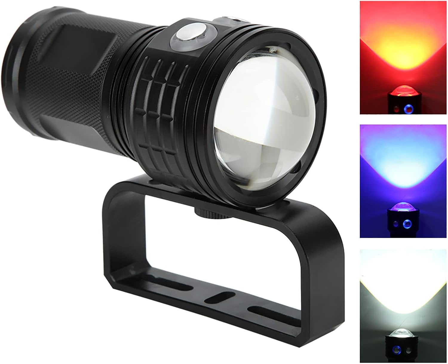 plplaaoo Scuba Dive Lightdiving Flashlight,Dive Flashlight,Qx3 400lm Waterproof Led Flashlight Cob Underwater 100m Photography Video Diving Fill Light Torch,Two Switches for Easy Switching