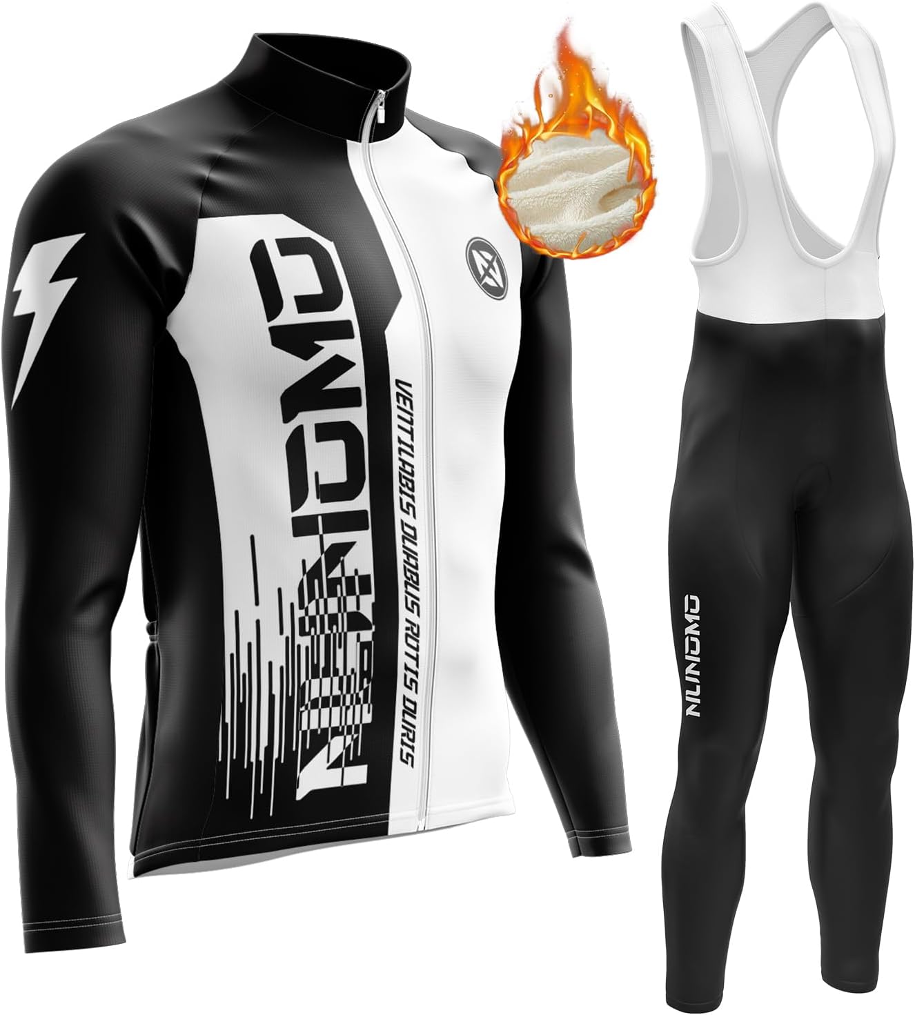 V??tements Cyclisme Homme Hiver Tenue Cycliste en Polaire Thermique,Maillot de Velo VTT Manche 