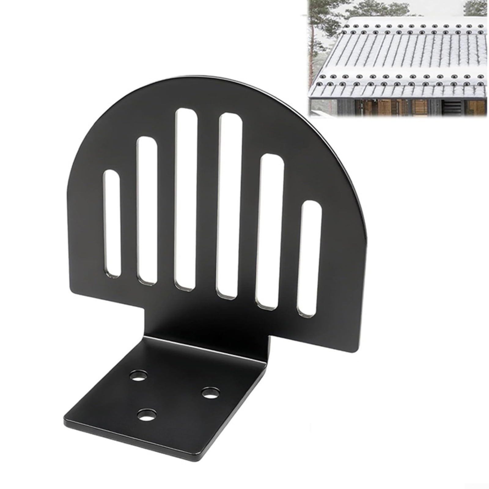 25 Stück Schneeschutz, Stehnaht, Metalldach, Schwarz