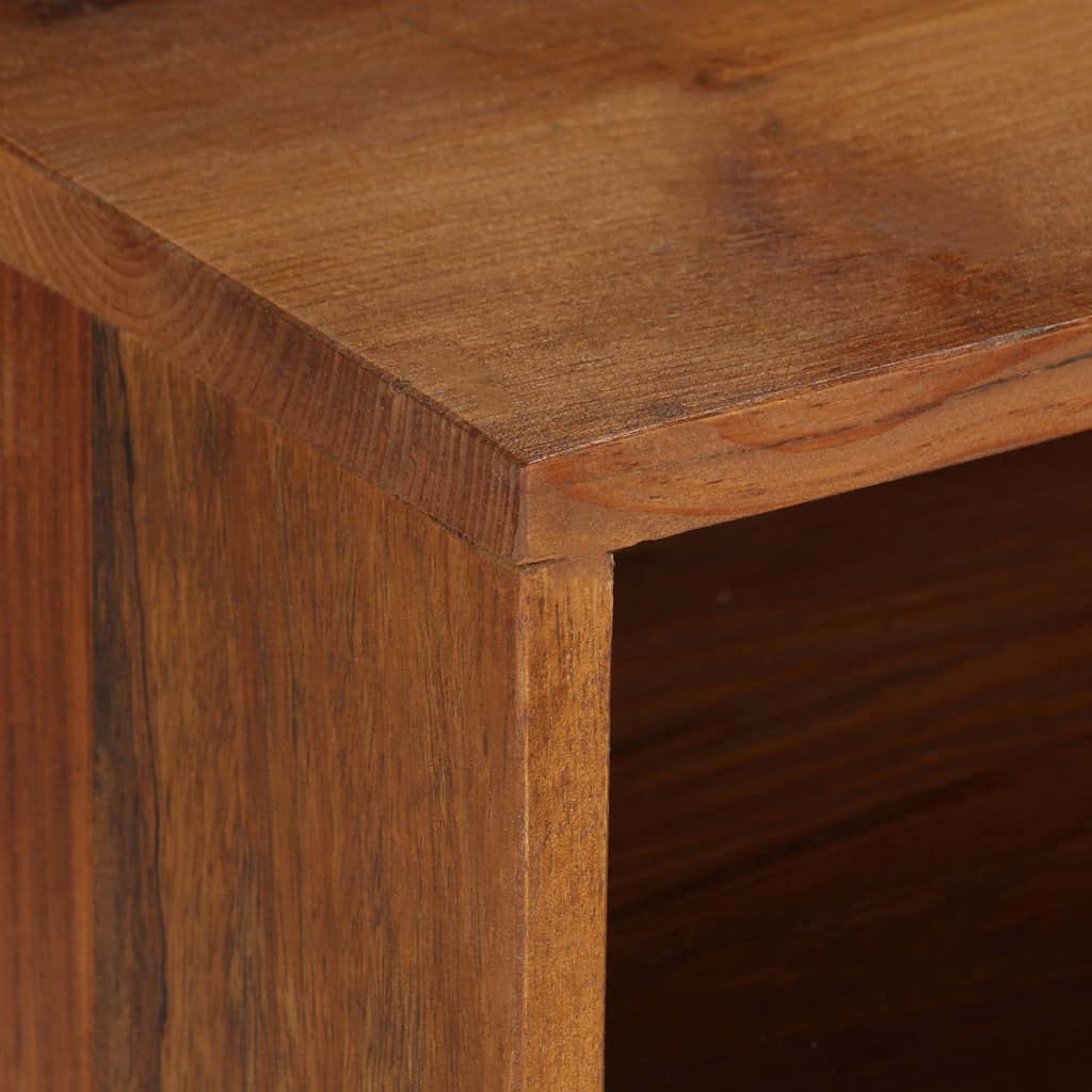 Générique Mobile TV in legno di recupero, 140 x 30 x 40 cm, design sobrio e pratico, con 2 armadi e 2 ripiani aperti, mobile TV in legno riciclato, per soggiorno, conservazione