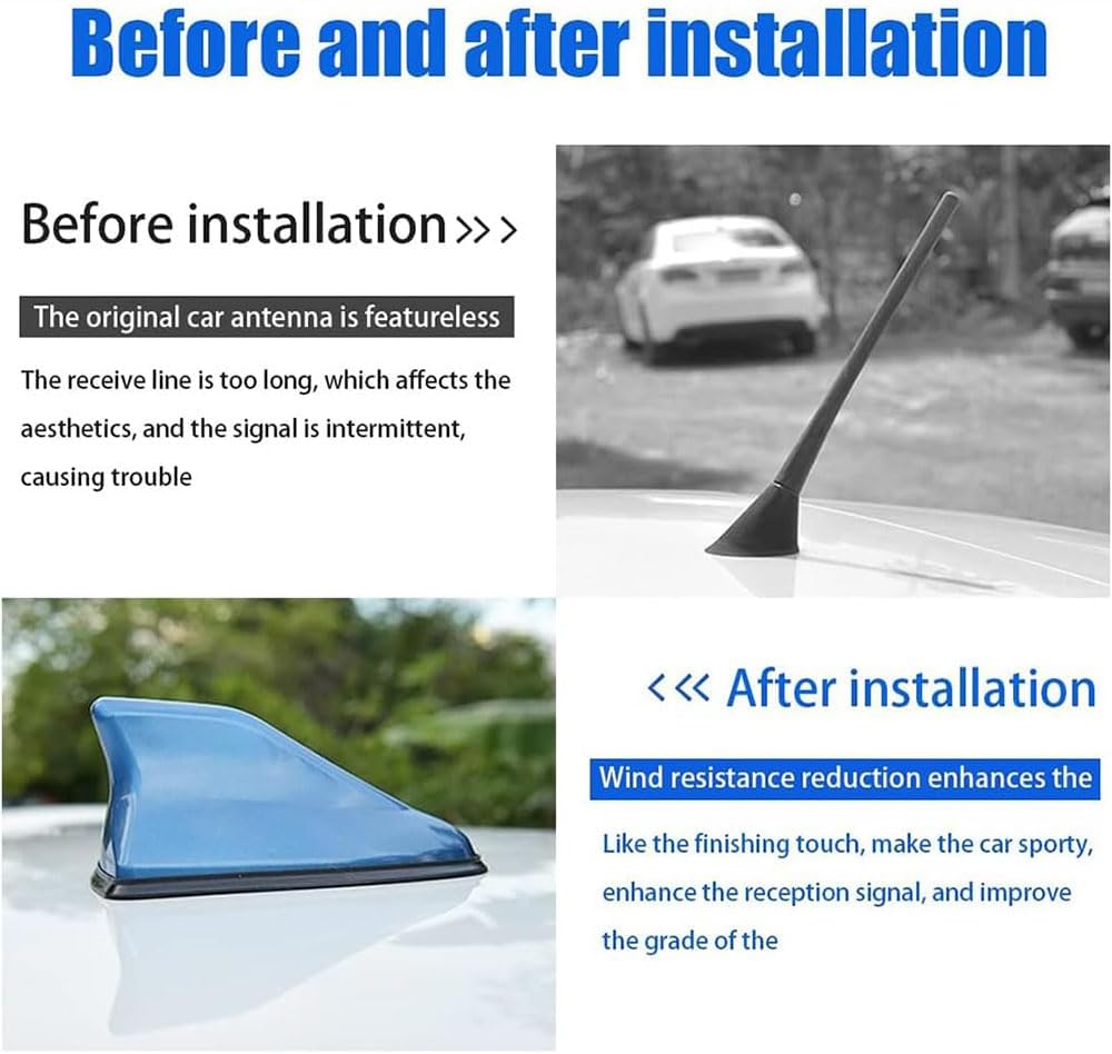 Car Shark Fin Antenna Cover for Subaru Legacy BN/BS 6. Gen 2015 2016 2017 2018 2019 2020, Roof Antenna Caps Roof Aerial Base Roof Aerial Covers Exterior Decor Accessories,C