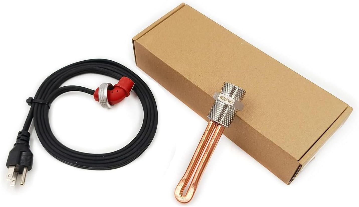 3500069 Engine Block Immersion Heater 120 Volts 1000 Watts 27mm Thread Compatible with Mercury, Lincoln, International/NavistarFord, John Deere