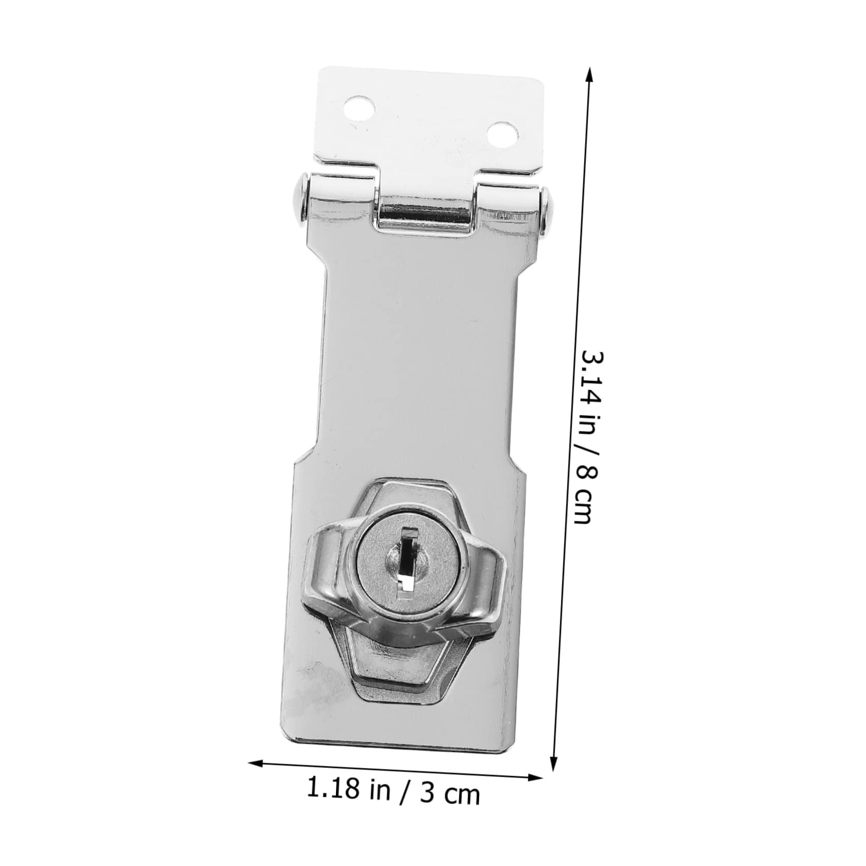 LIFKICH Keyed Locking Hasp for Doors Stainless Steel 2pcs Door Locks Hasps No Key Needed Quick Install Security for Home