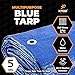 Better Blue Poly Tarp - 5' X 7' - Multipurpose Protective Cover, Leightweight, Durable, Waterproof, Weather Proof - 5 Mil Thick Polyethylene - by Xpose Safety