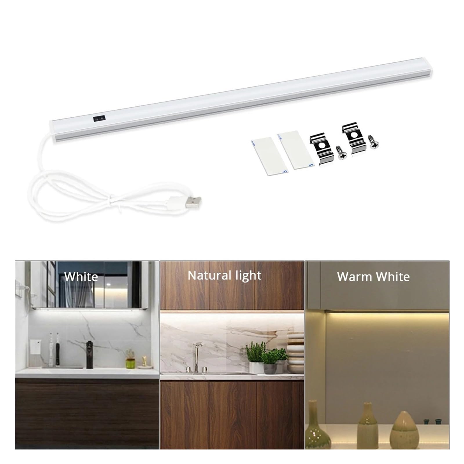 1 Szt. Kabel USB Zasilany Prądem Stałym 5 V Lampki Do Czytania 30 Diod LED Lampa Nocne Czytanie Listwa Świetlna Czujnik Ruchu(Changeable,50cm)