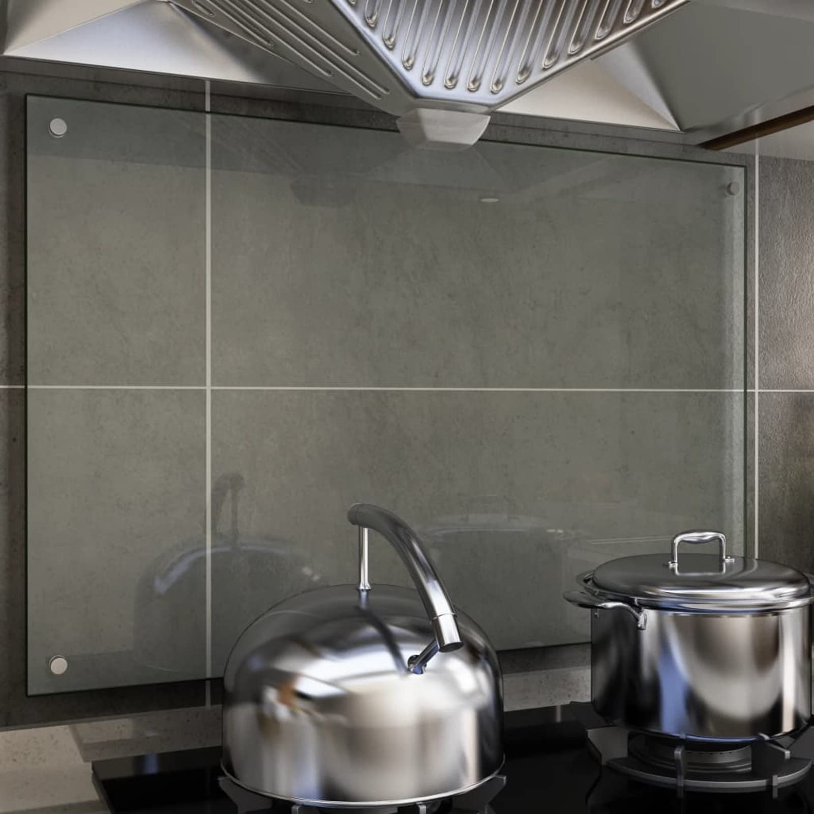 Rantry Mobile Paraschizzi per Cucina Trasparente 90x60 cm in Vetro Temperato, Paraschizzi Cucina Pieghevole, Protezione da Parete, Fornelli Pannello, Antiaderente Protezione Schizzi