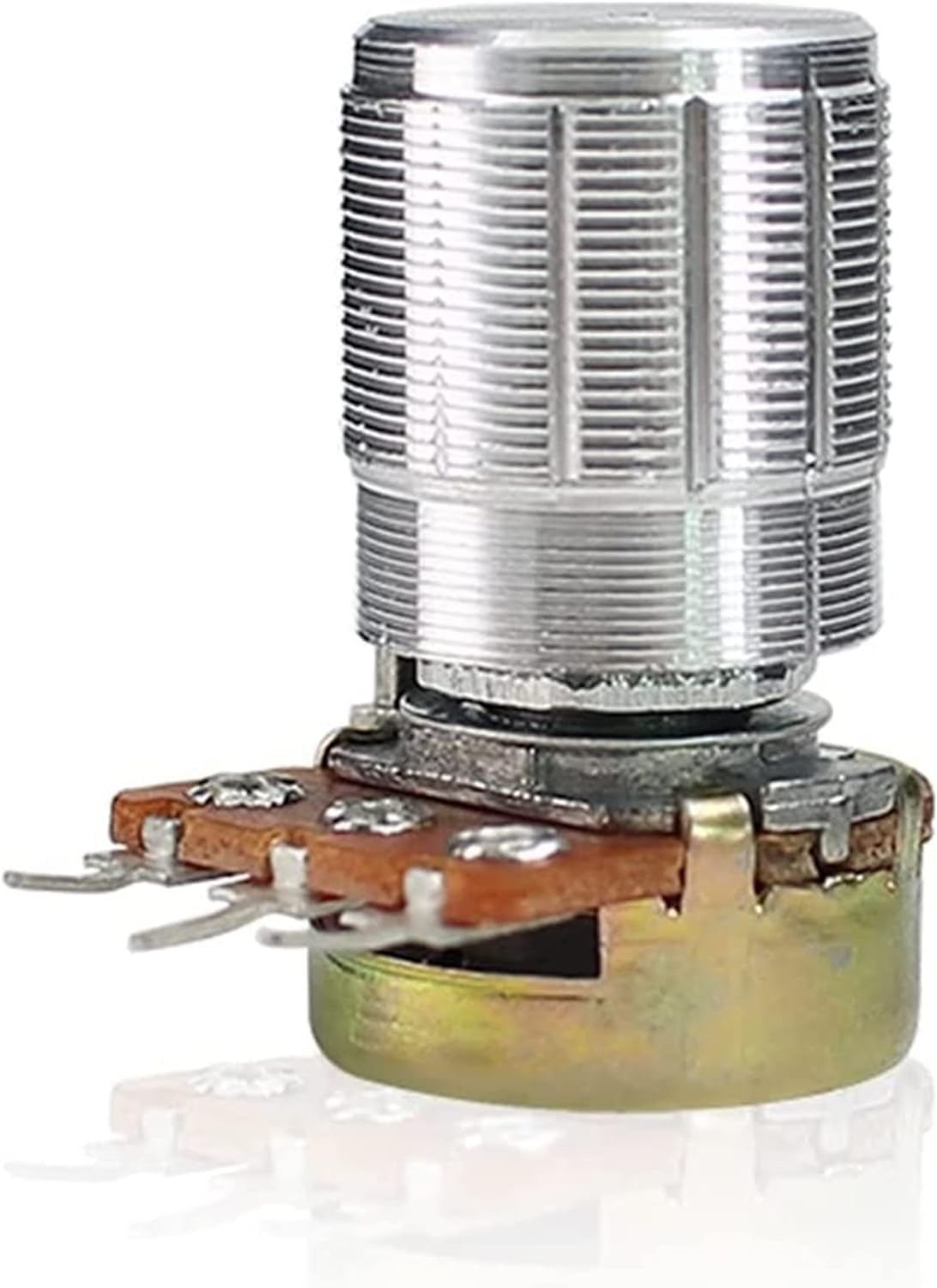 Codificador de interruptor 5 unids/lote potenciómetro de película de carbono WH148 15mm, con Kit de tapa de perillas de interruptor giratorio B1K 2K 5K 10K 20K 50K 100K 250K 500K 1M (Size : Silver -
