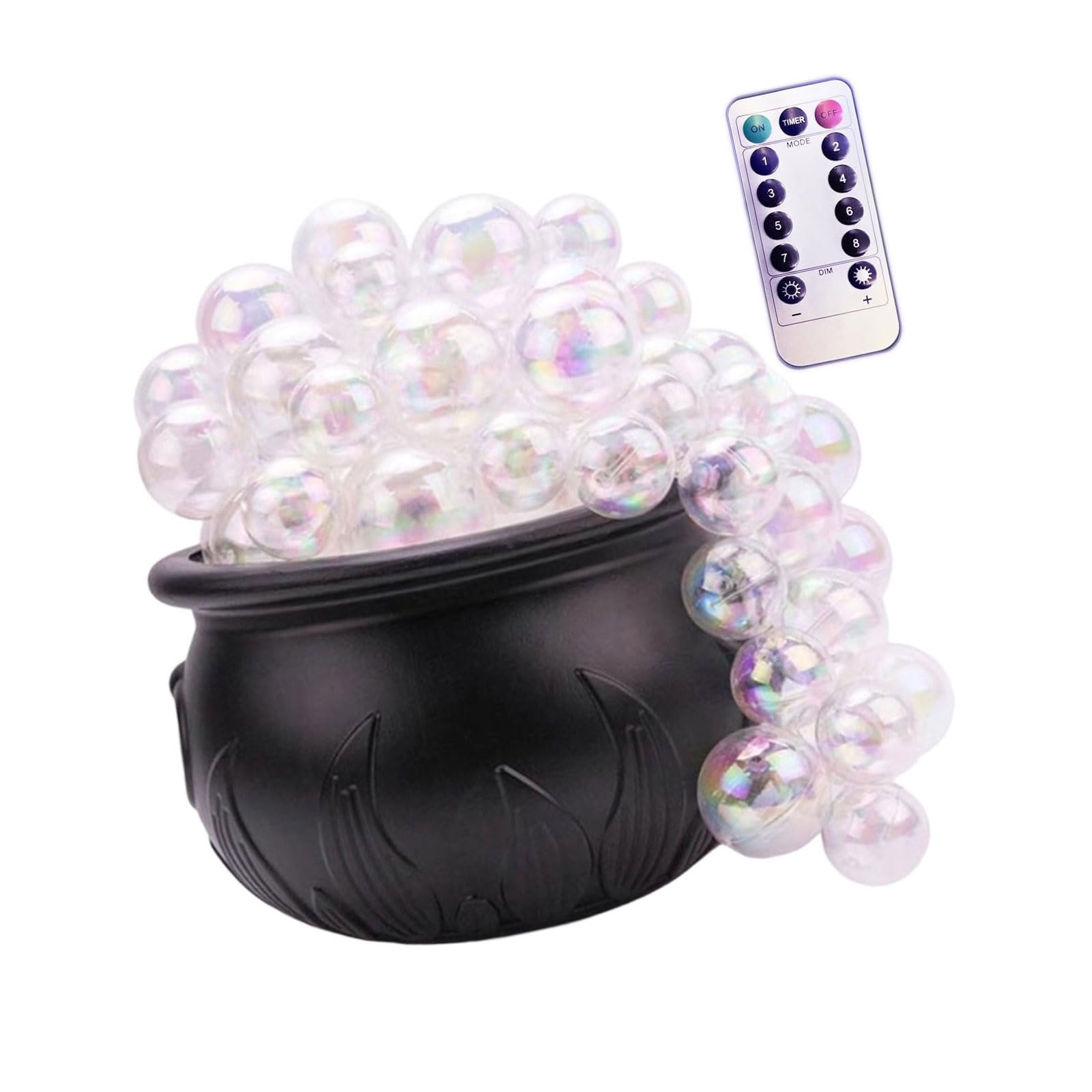 Lerpwige Remote Controlled Witches Brews Bucket Decors Offering 8 Colorful Lighting Option For Haunting House Atmospheres Creation Multifunctional Witches Bubble Cauldron