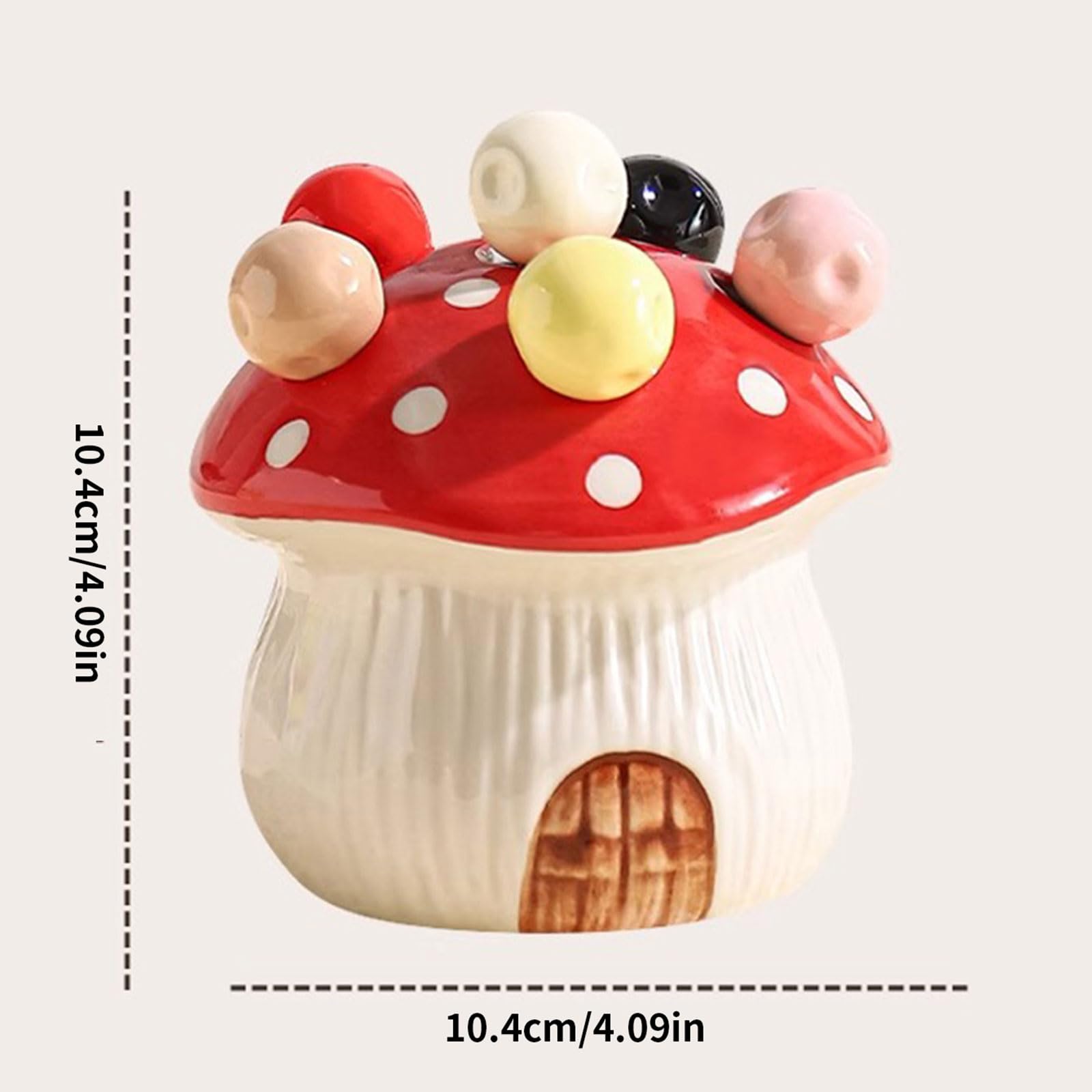 Set de 6 Fourchettes à Dessert en Acier Inoxydable avec Porte-Couverts Champignon, Fourchettes pour Gâteaux et Fruits, Accessoire Décoratif pour Cuisine et Maison