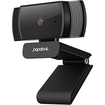 PAPALOOK HD 1080P Webcam AF925 with Auto Focus, Fold-and-Go Design, 360-Degree Swivel, Noise Reduction Microphone, USB Computer Laptop Camera - Black