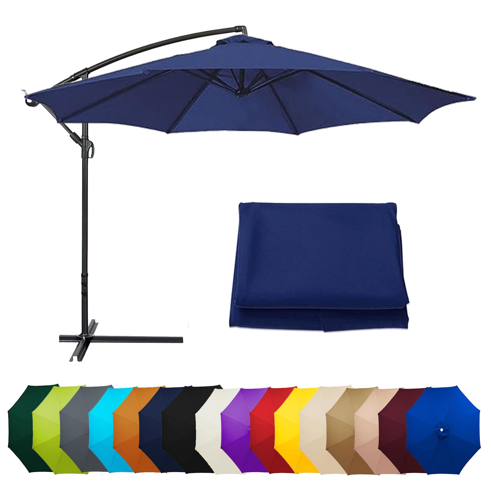 Replacement Parasol Canopy Waterproof 1.5m/2m/2.3m/2.5m/2.7m/3m/3.5m/4m Garden Parasol Umbrella Canopy Outdoor 6/8 Arms Market Patio Table Cover Protections For Backyard Courtyard Swimming Pool Lawn