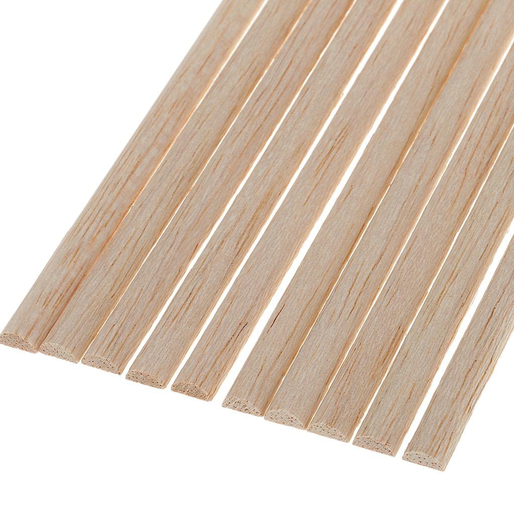 Club Bollywood®10 Pieces Balsa Wood Unfinished Wood Craft Semi-Circle Stick Dowel Rod 7Mm| Wooden Pieces| Wooden Pieces|Crafts|• Crafts|10 Pieces Wood Dowel Rod-image-40