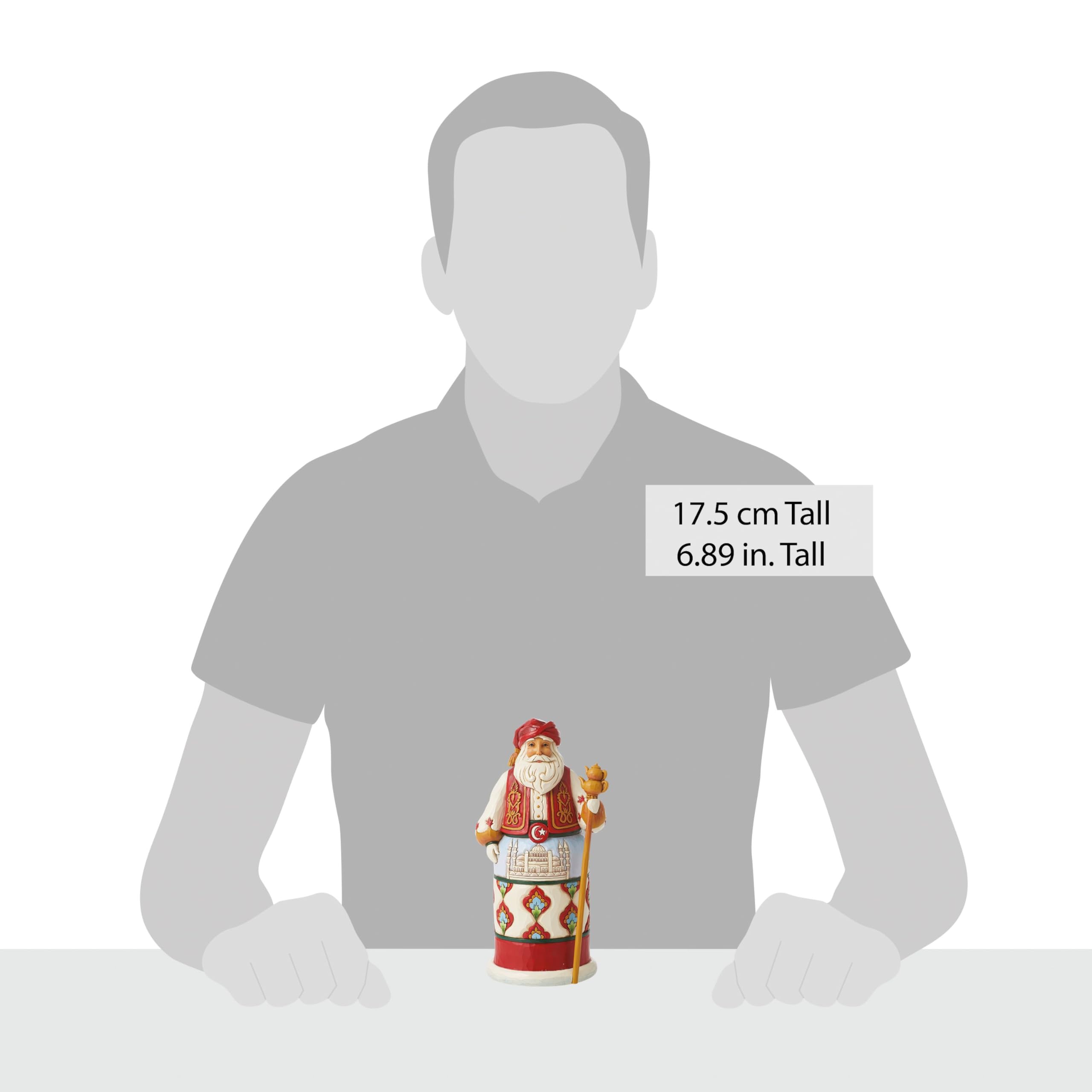 Enesco Jim Shore Heartwood Creek Figurine de Père Noël Turc Autour du Monde, Multicolore, 17 cm