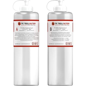TFC Troll Factory Silicone Rubber Type 13 Duplicating Silicone Very Soft Translucent 500 g 2 x 250 g
