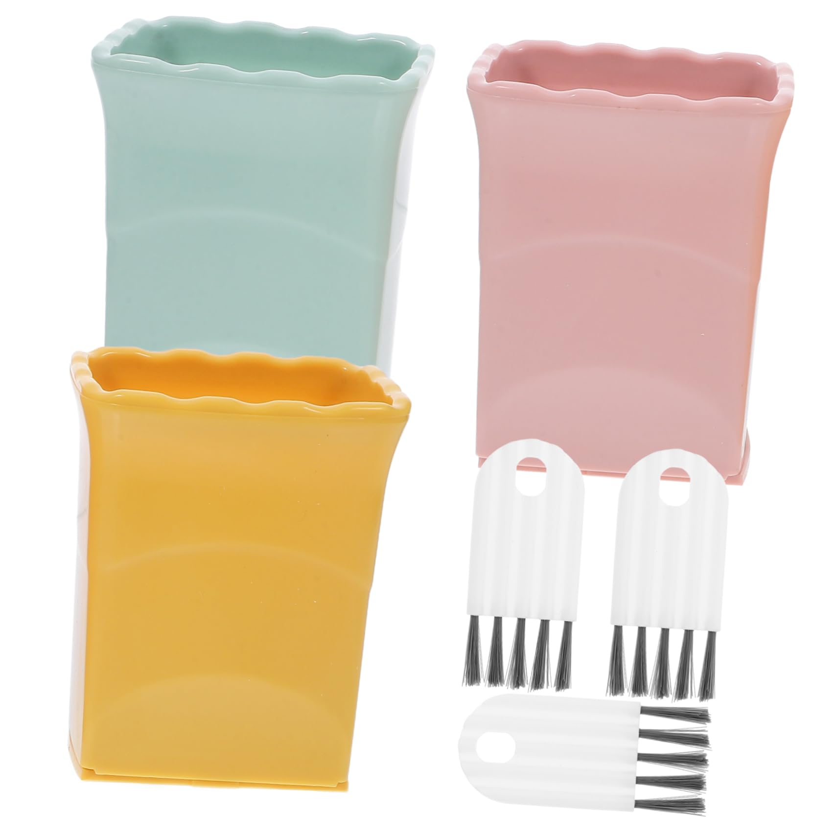 Mikinona 1 set Mini Strawberry Slicer Tool Practical Food Slicer for Even Fruit Cuts Stylish Kitchen Gadget Includes Cleaning Brushes for Home Cooking