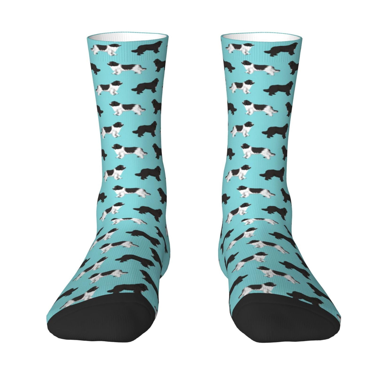 DISNIMOO Newfoundlands Dog Fabric Cute Dogs, Compression Socks Crew Socks Casual Adult Socks Sports Socks