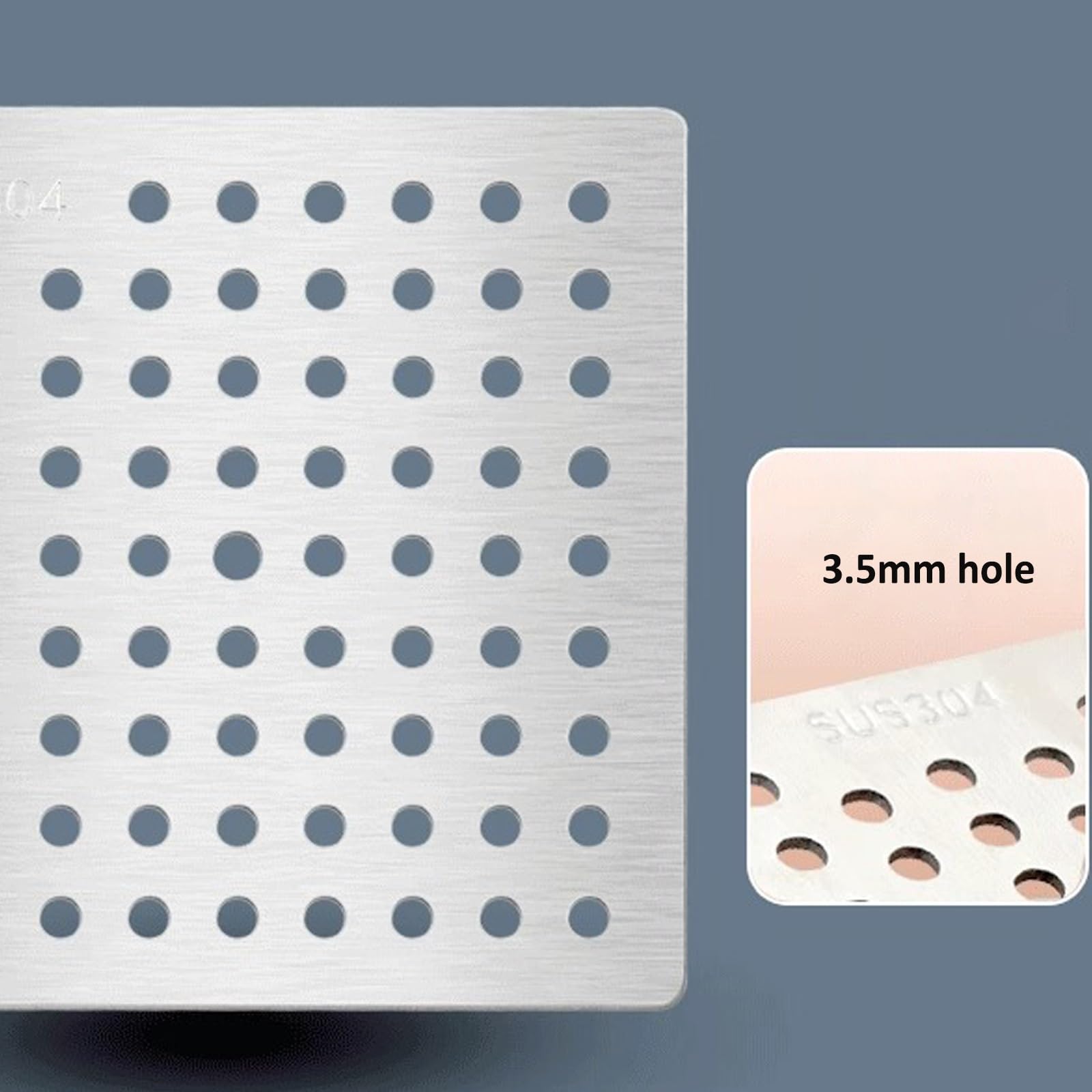 Grille de bonde de Douche carrée, protège-bonde, Grille Anti-Fuite, Grille Anti-Fuite, Grille de bonde de Sol (13,5 x 13,5 cm)