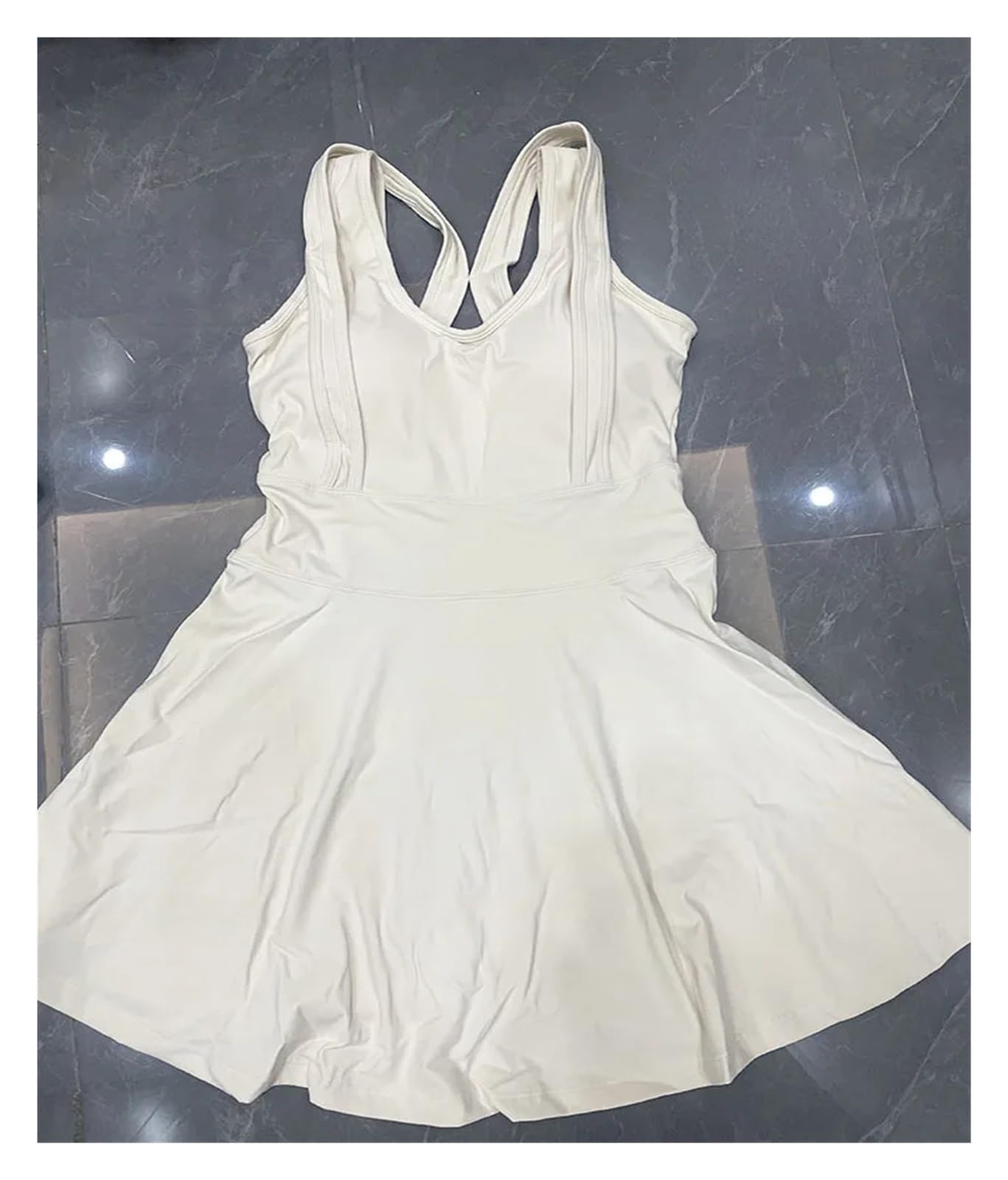 Vestido Padel Mujer Vestido de Tenis for Mujer, Trajes Deportivos sin Mangas for Entrenamiento, Correr, Fitness, Faldas Cortas, chándales Golf y bádminton, Acolchadas for Yoga(White,M)
