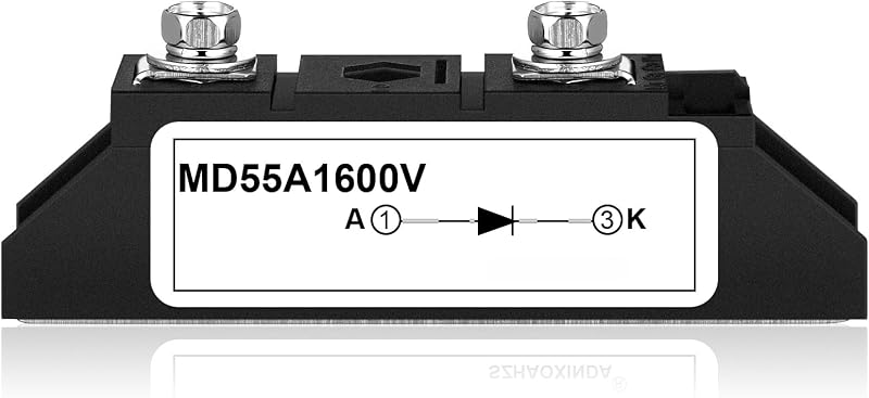 Yexiya 1 Pcs MD 55A (50Amp)-16 Solar Diode, DC Blocking Unidirectional in-line Anti Reverse Diode MD 55A-16; Peak Voltage 1600V; AC - 400VAC
