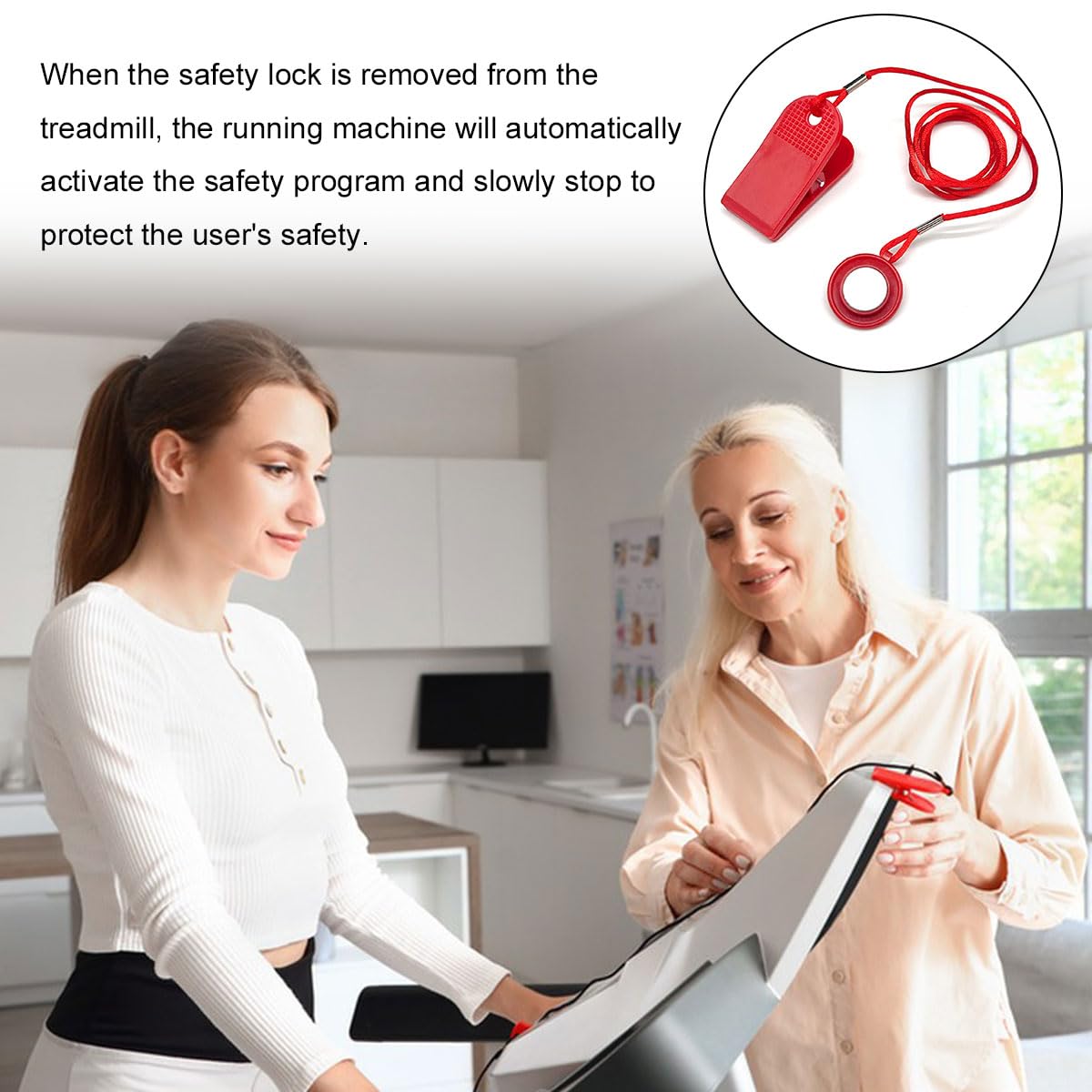Safety Lock for Treadmills,Treadmill Safety Key,Treadmill Universal Magnetic Security Key,Magnetic Safety Switch for Treadmills,Emergency Stop Accessories