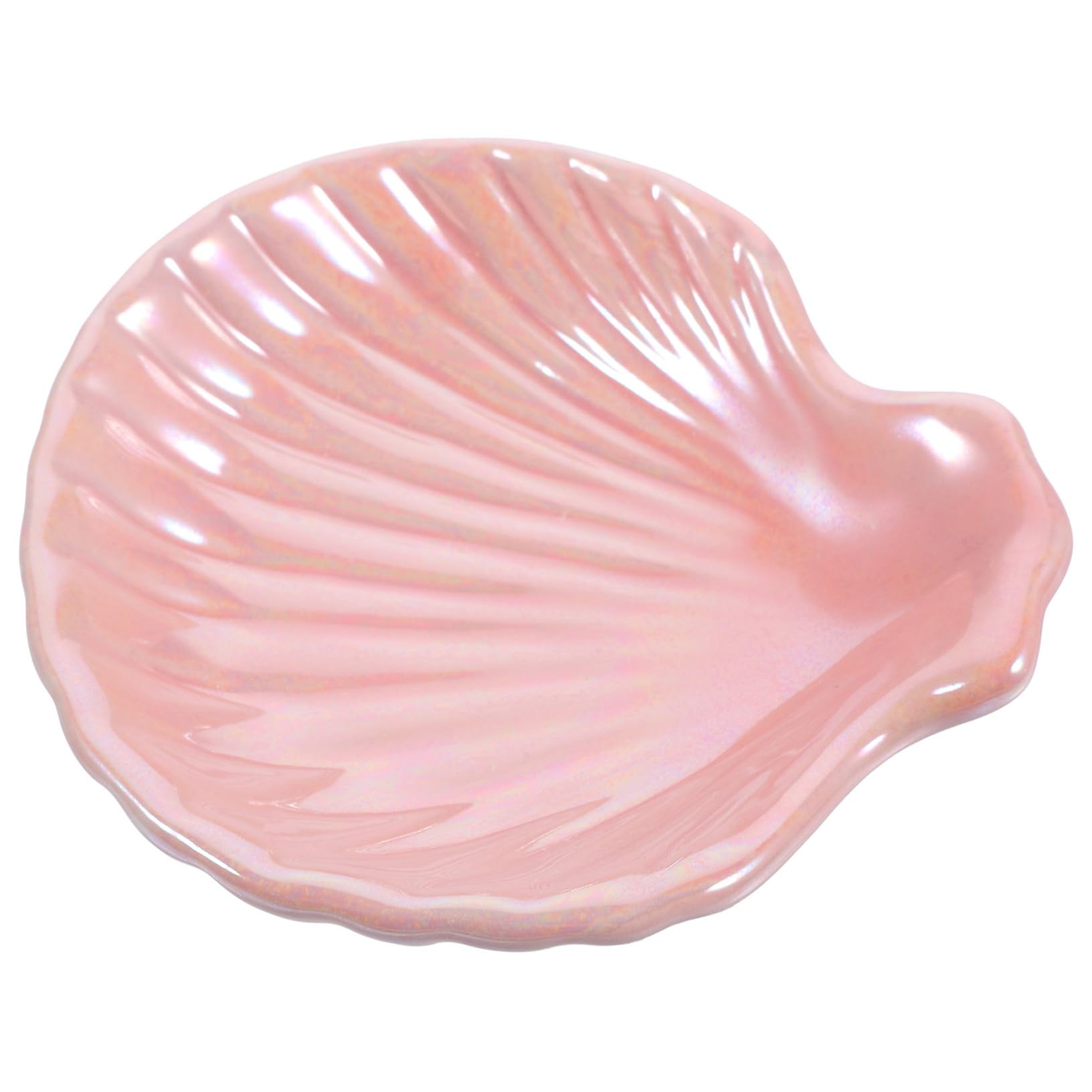 Shell Jewelry Plate Display Shelf Show Rack Bracelet Storage Dish Ceramic Jewelry Dish Shell Jewelry Bowl Shell Shaped Jewelry Tray Ceramic Storage Tray Ring Dish Pink Ceramics