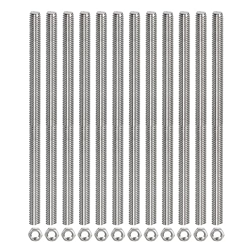 Tiges filetées M6 x 250 mm en acier inoxydable pas 1mm pas de vis à droite