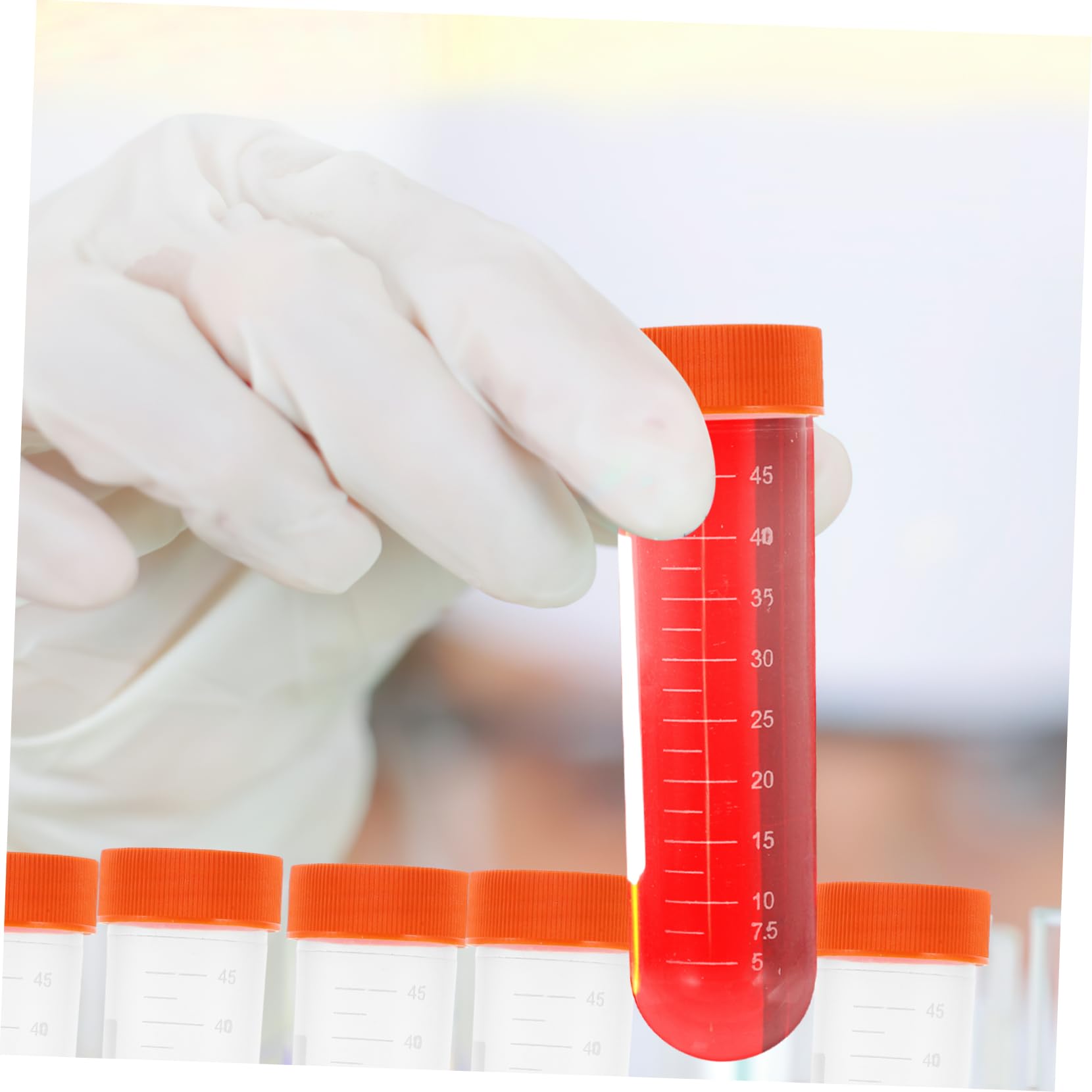SOLUSTRE 100kawałki Sztuk Rurki Do Doświadczeń Laboratoryjnych z Zakrętką Przezroczyste Rurki Do Testów Odporne Deformacje Laboratoriach i Biurze
