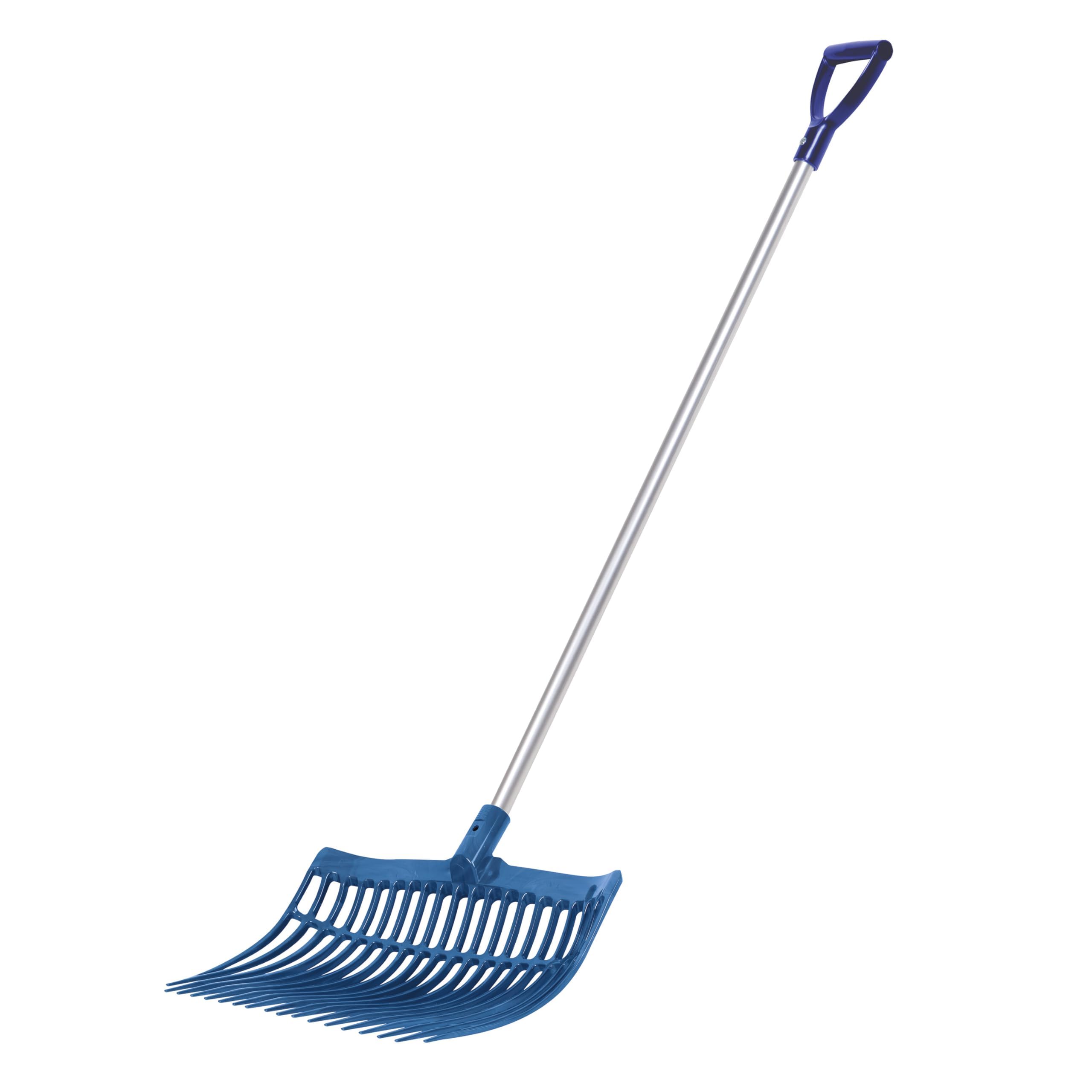 horizont Forchetta per Letame/trucioli Originale, Estremamente Stabile, Larghezza Circa 40 cm, Senza Manico, Blu