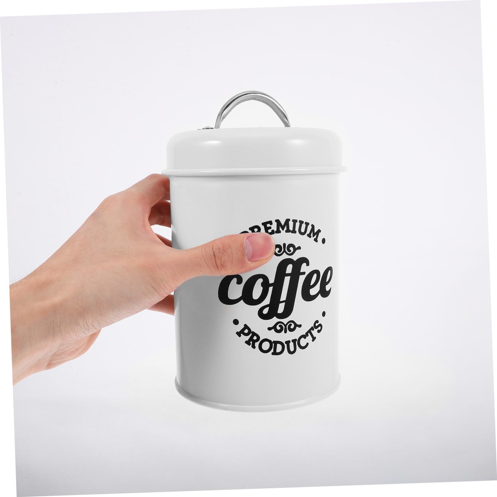 Set di 3 Barattoli in Ferro Chiusura Ermetica, Stile Europeo Elegante, per Tè, Caffè e Caramelle, Salvaspazio per Cucina e Ufficio
