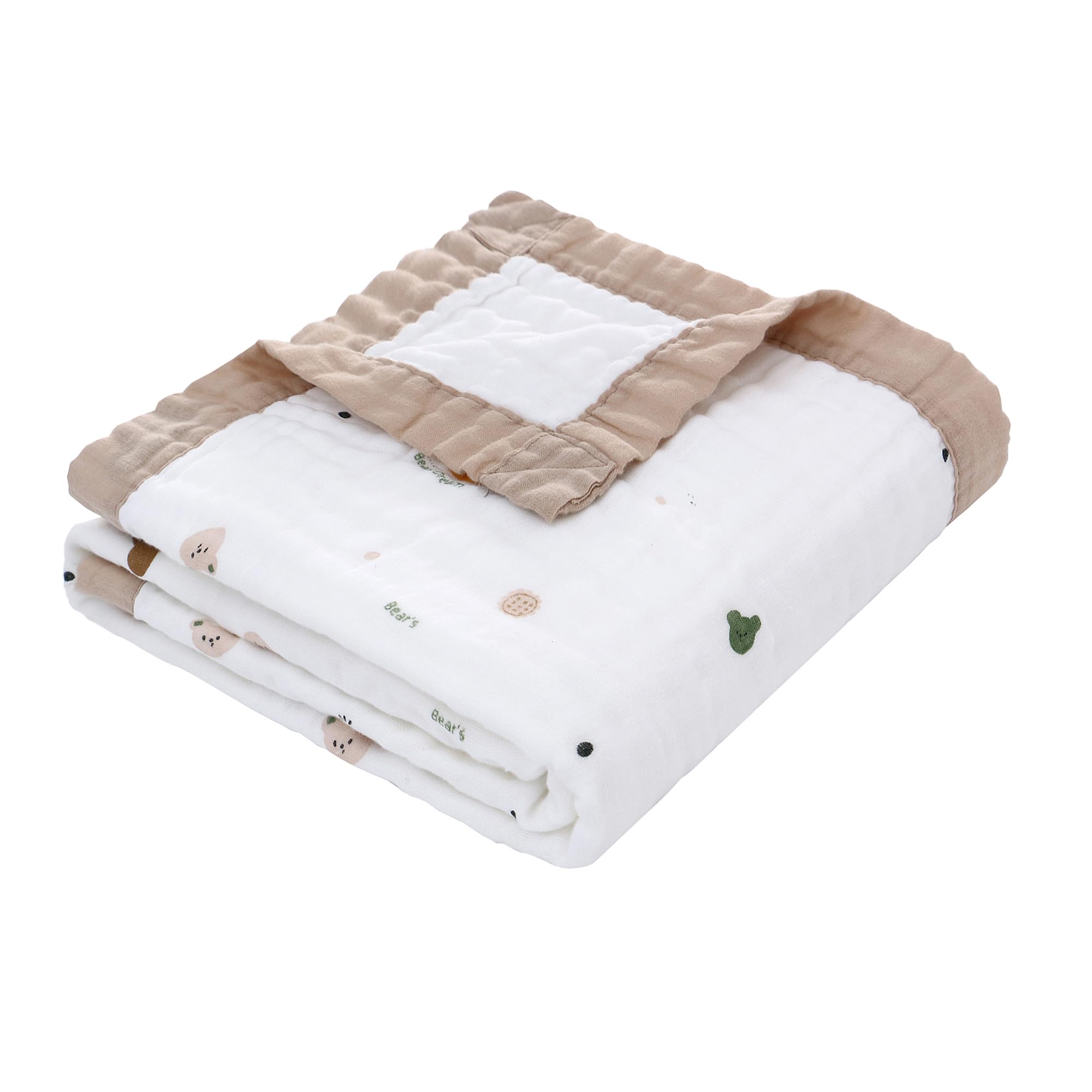 Miracle Baby muslin blanket swaddle Cotton Baby Blankets 110x110cm for Boys Girls, suitable for All Seasons