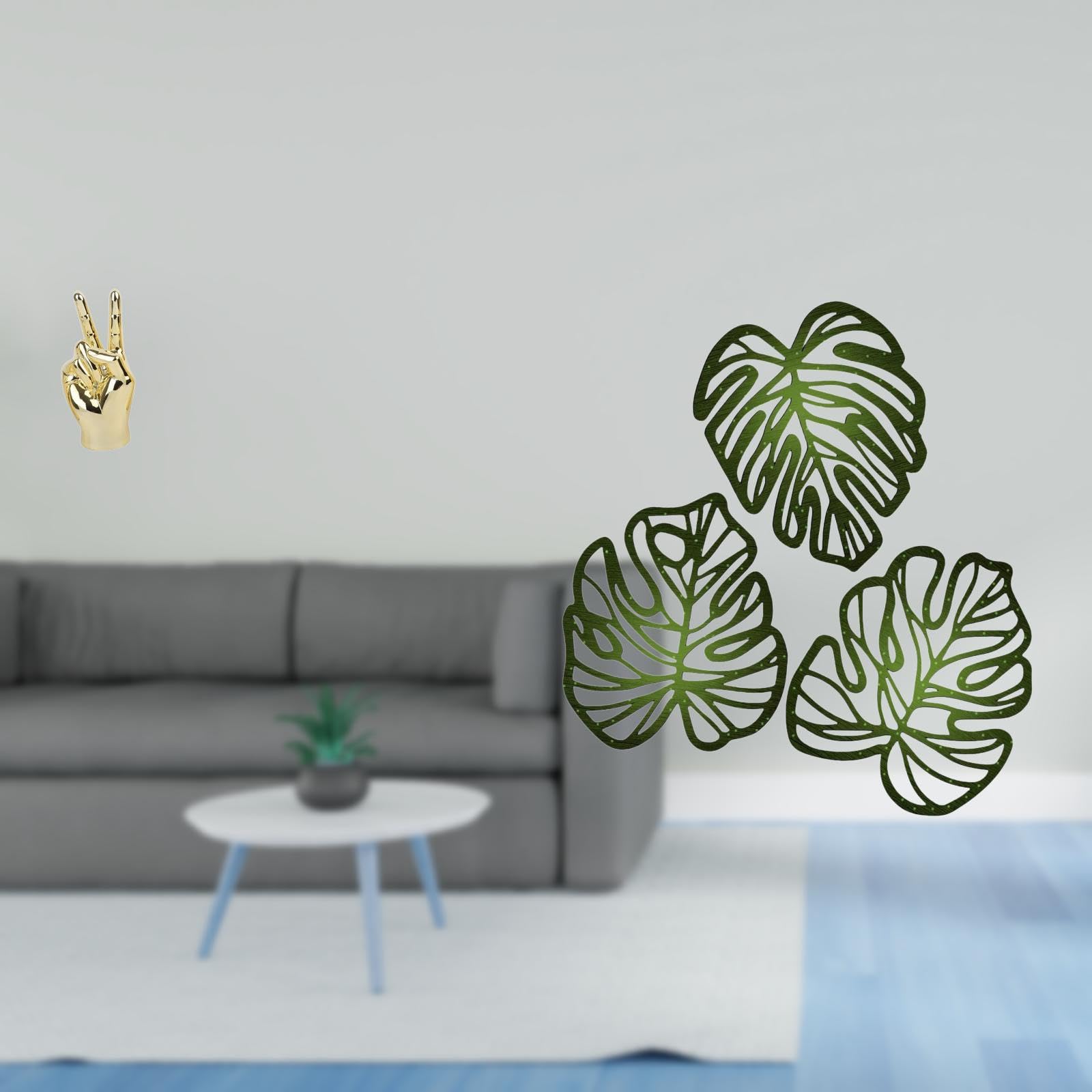 SECRET DESIRE Creative Hand Gesture Sculpture and Palm Leaves Wooden Wall Art for Living Room Cabinet Shelf and Bedroom Bathroom TV Background Decor|Home D?©cor|Figurines-image-46
