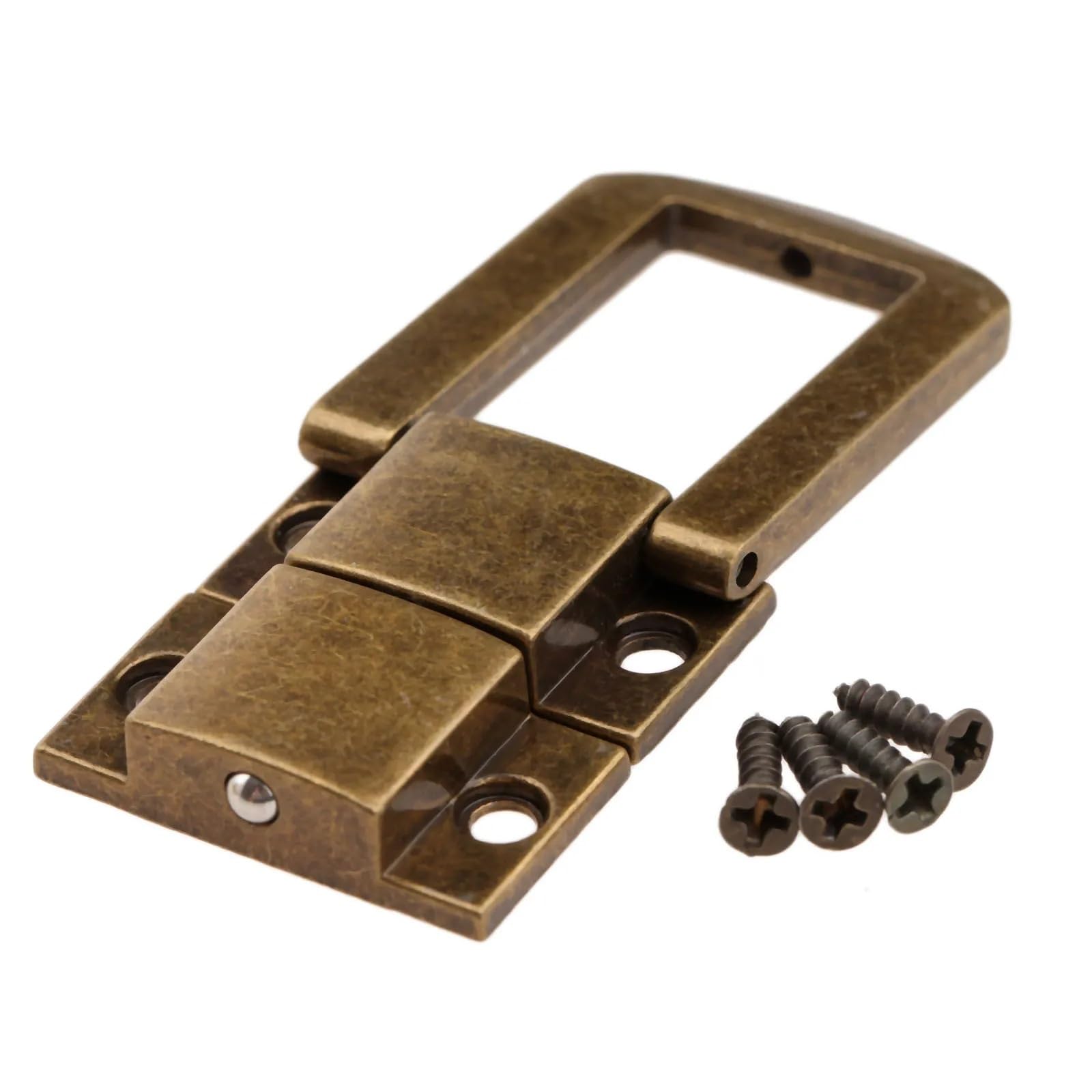 Zwcshuu Bronze Padlock Latch 30X24mm Antique Box Hasps Metal Lock Catch Latches For Jewelry Chest Suitcase Buckle Clasp Vintage Hardware /Gold(Bronze)
