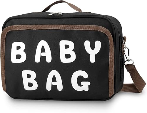 Miniatura 7 de MOMIGO Bolsa de pañales para bebé, bolsa para cochecito de bebé, bolsa para pañales, toallitas y juguetes, Circular, Moda