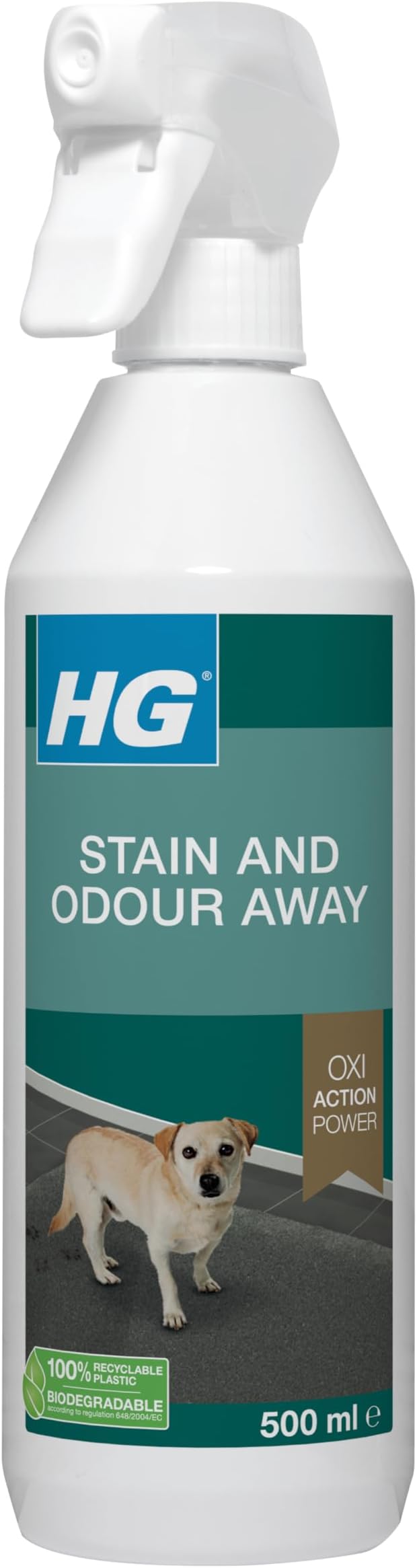 Dog Stain Remover & Pet Odour Remover Spray, Animal Fabric & Carpet Stain Removal, Neutralises Dog Urine & Other Bad Smells, Pet Friendly Oxi Action Deodorizer & Freshener Spray - 500ml