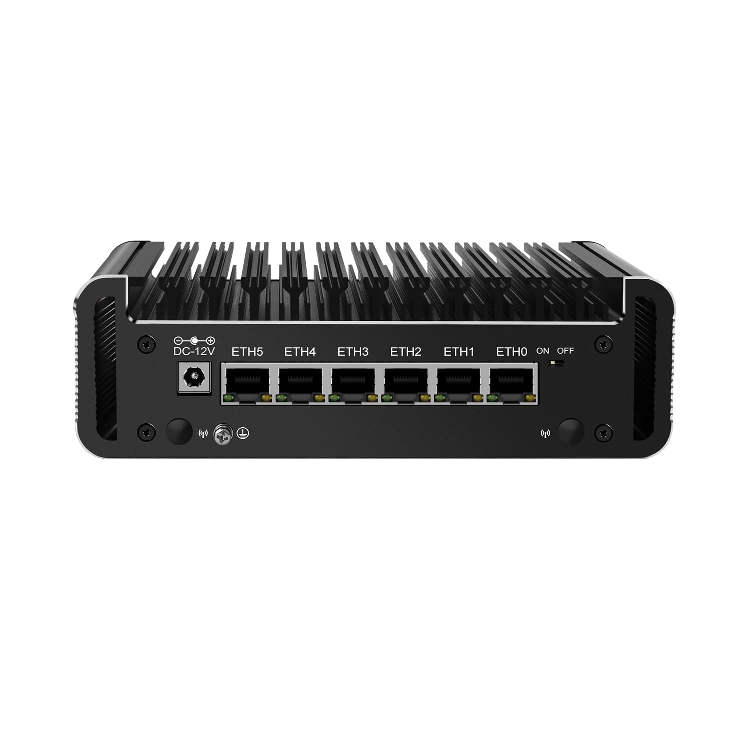 HUNSN Micro Firewall Appliance, Mini PC, pFsense Plus, Mikrotik, OPNsense, VPN, Router PC, Intel Alder Lake-N 12th Gen N100, RJ47, 6 x 2.5GbE I226-V, 2 x HDMI2.1, TF, Type-C, 8G DDR5 RAM, 256G SSD