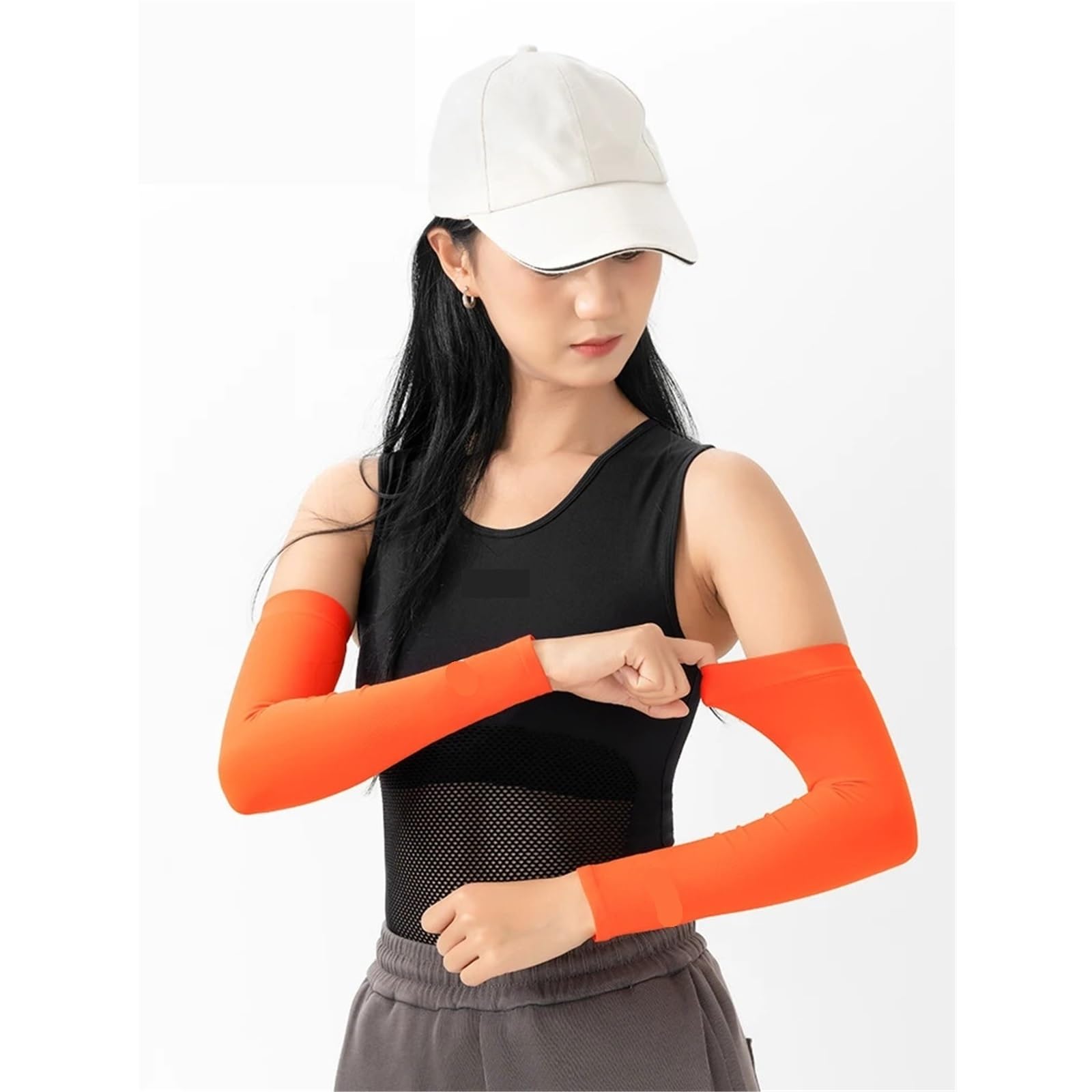 Mangas De Brazo Seda De Hielo Deportes Ciclismo Cubierta Sol Transpirable Equipo De Fitness for Correr Al Aire Libre