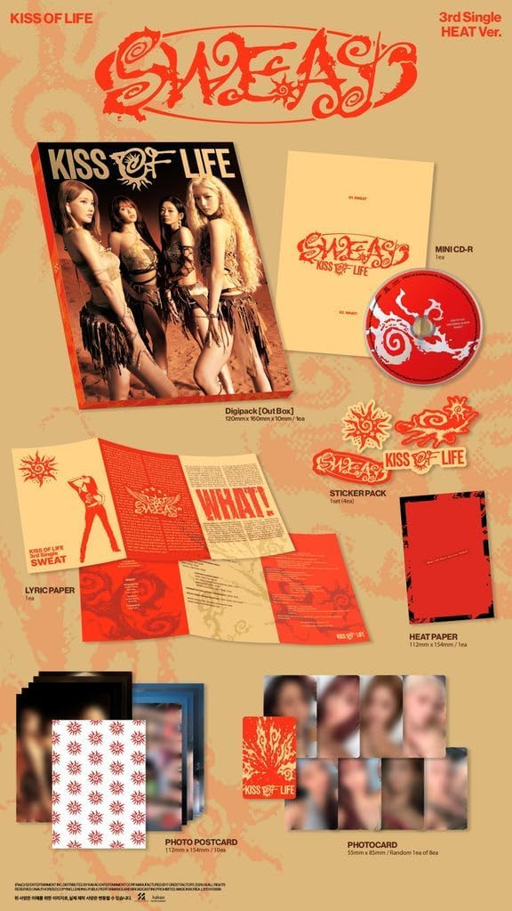 KISS OF LIFE - Sweat 3rd Single Album, zestaw 2 wersji