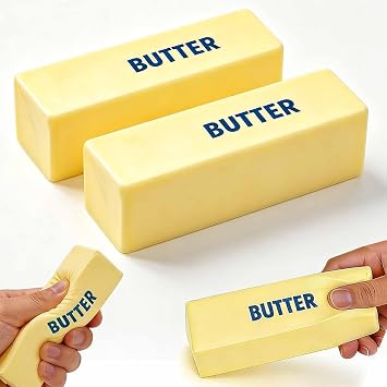 2Pcs Slow Rising Butter Squishies Fidget Toys Adults, Slow Rebound Stress Balls Stress Relief & Fidget Toys for ADHD, Easter Basket Stuffers Gifts Easter Party Favor