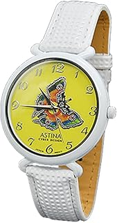 Qtqgoitem Butterfly Print Yellow Dial Charming Lady Leisure Watch (Model: 1ea dae f9e 6c4 087)