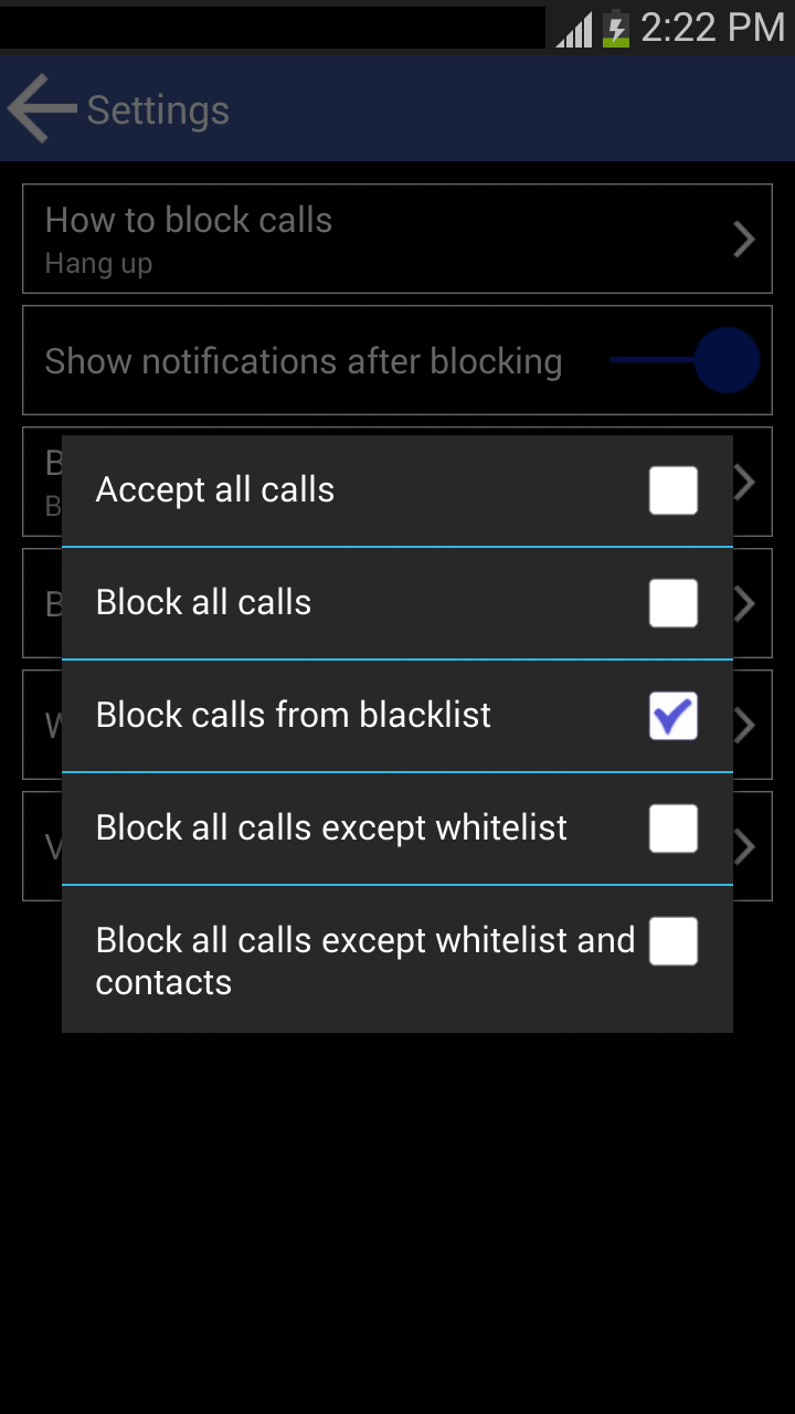 Blacklist Call Blocker App on Amazon Appstore