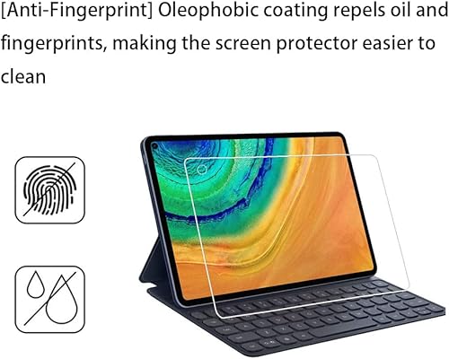 Miniatura 4 de Protector de pantalla para Huawei MatePad Pro de 10.8 pulgadas, película de vidrio templado de dureza 9H, antiarañazos, sin burbujas, transparente