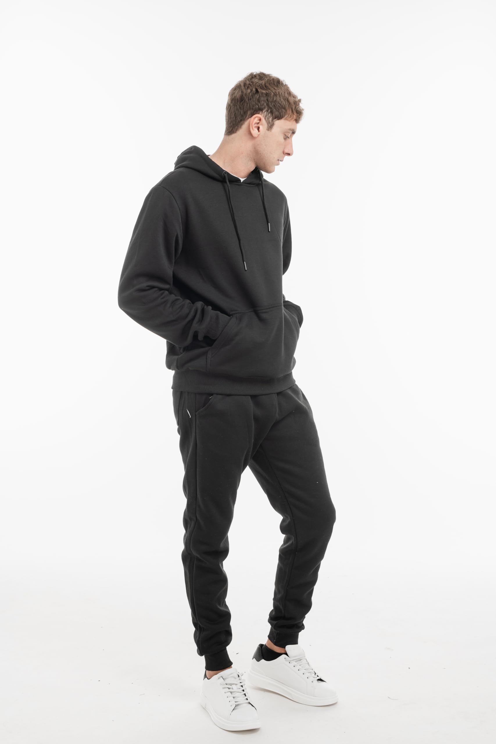 TONY BACKER Tuta Uomo In Cotone Sportiva Con Chiusura Zip Completo Tuta In Casa