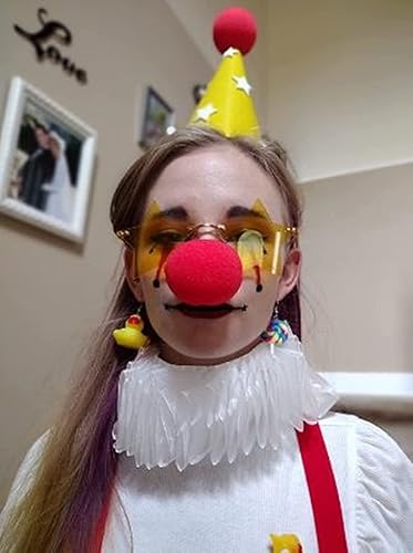 Miniatura 8 de Heandi - 12 piezas de disfraz de nariz de payaso de espuma, para fiesta de Halloween, rojo y rojo