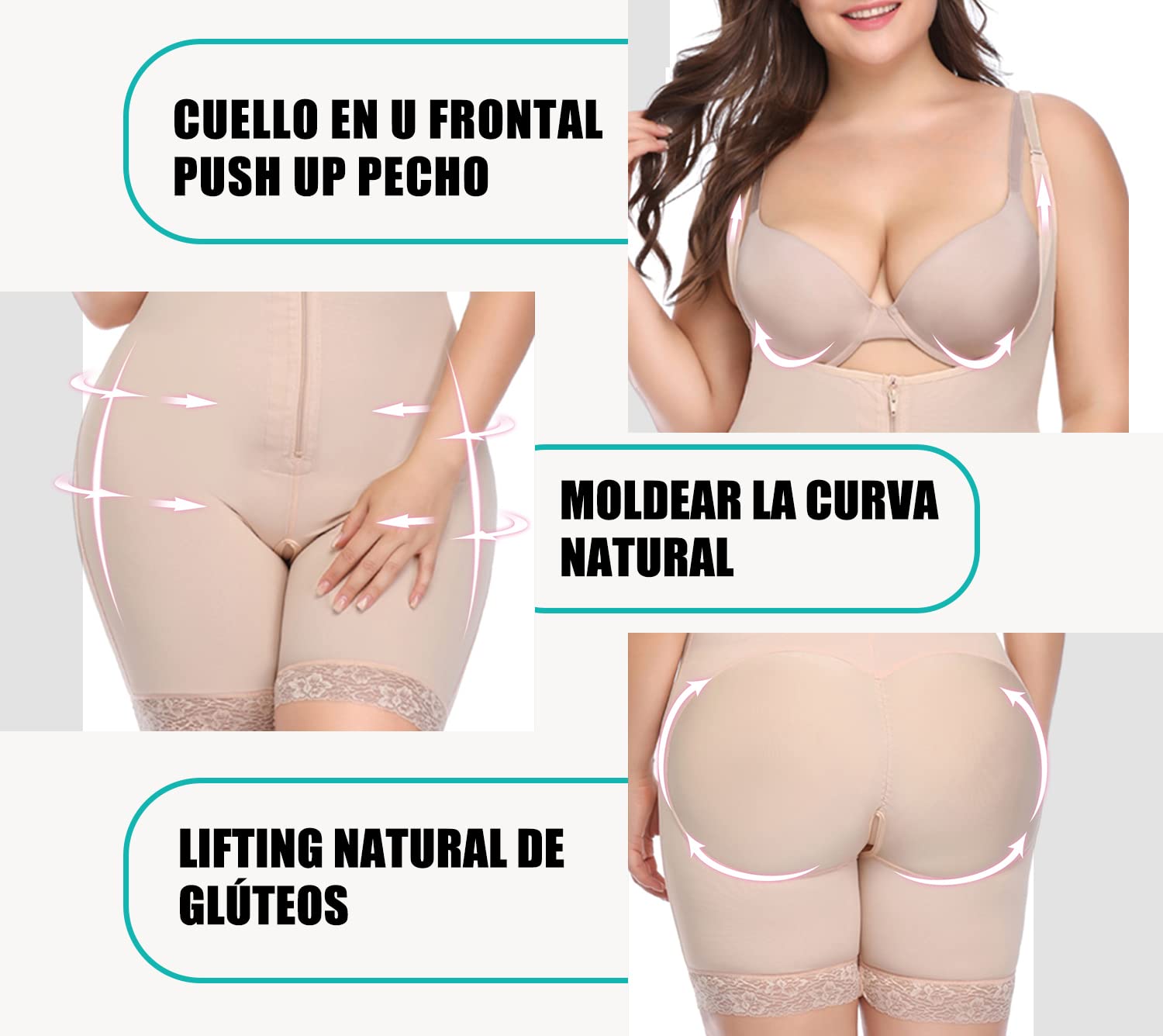 Fajas Reductoras Mujer Body Reductor Colombianas Moldeadora Shapewear Control de Abdomen Bodysuit Posparto Pantalón Corsé Body Shaper