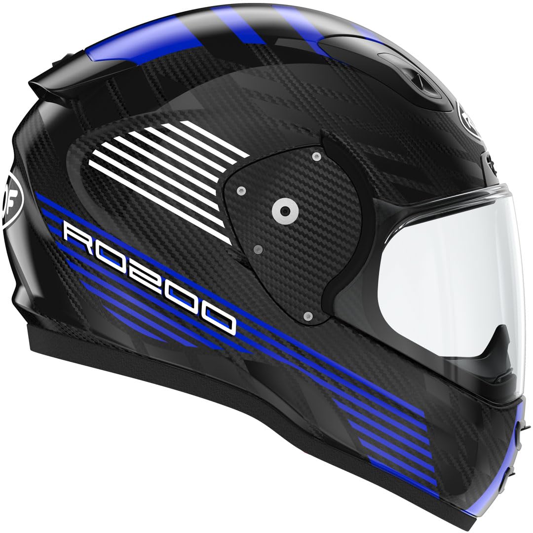 ROOF RO200 Carbon Casco Moto Integrale In Fibra Di Carbonio - Colore Speeder Blu - Il Casco Più Leggero Del Mondo - Prezzo Di Fabbrica - 4 Anni Di Garanzia