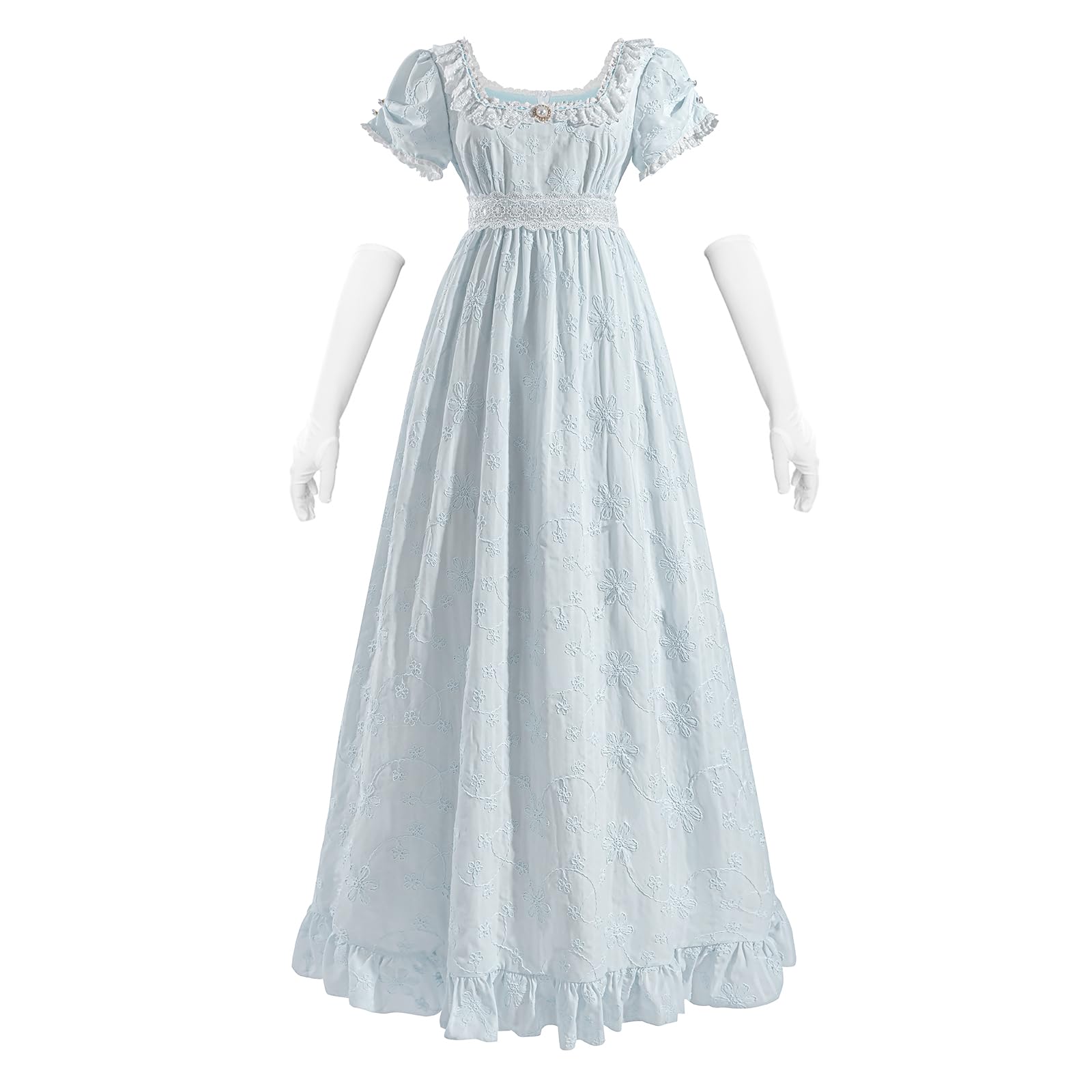 Regency Dresses Victorian Empire Waist Dress For Women Bridgerton Tea