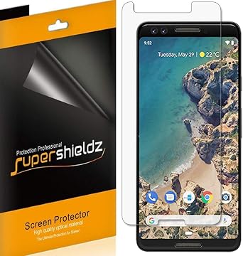 Supershieldz 6 Pack Designed for Google Pixel 3 Screen Protector, Anti Glare and Anti Fingerprint Matte Shield